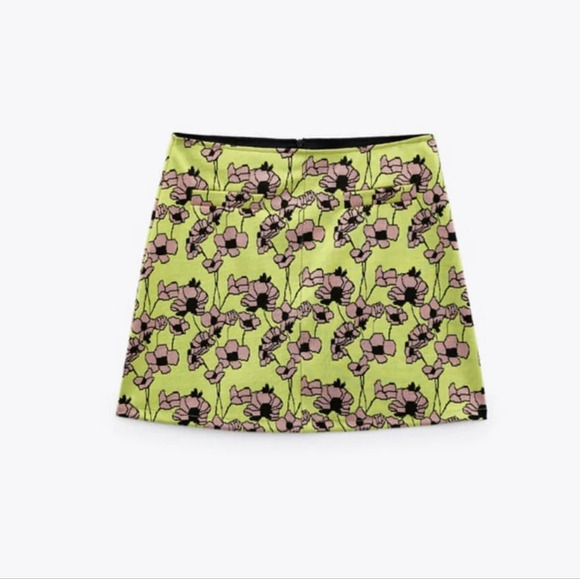 Zara Jacquard Mini Skirt NWT - Picture 2 of 4